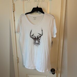 Columbia White Tee with Graphic Design